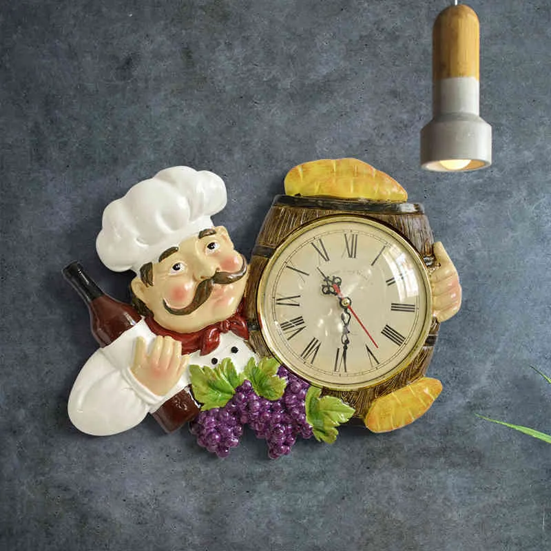 Reloj chef de Pared, reloj de madera, reloj personalizado, reloj para  cocina