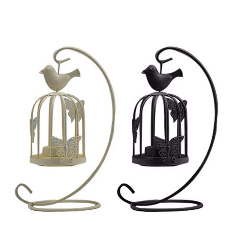 キャンドルホルダーヴィンテージの装飾燭台の鳥ケージ燭台家の装飾の装飾