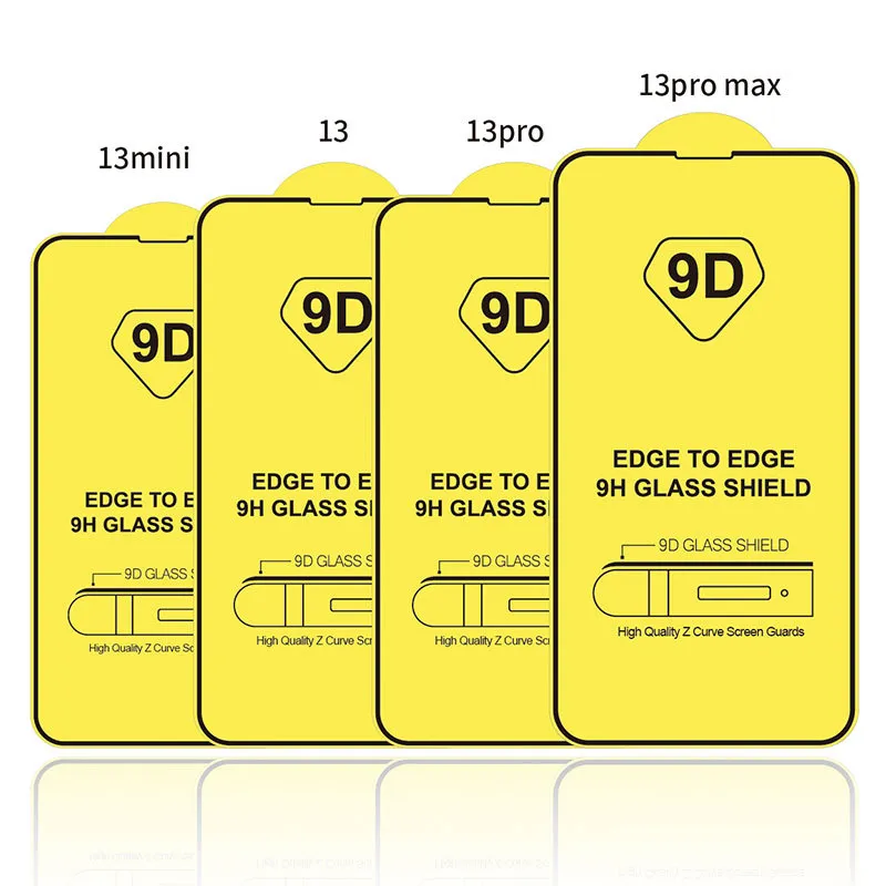 Pulverización completa 9D 21D Protector de pantalla de cristal templado AB Pegamento para iPhone 13 12 11 Pro Max XR XS 6 7 8 Plus 200pcs