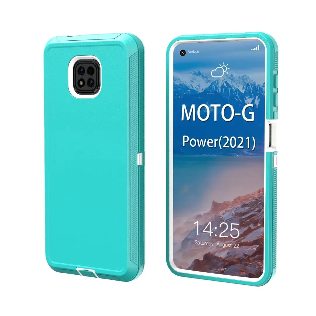 Nuove custodie MetroPCS T-mobile per MOTO Motorola G POWER STYLUS PLAY 2021 Gpower Gplay ONE ACE G 5G G9 PLAY POWER PLUS Triple Robot Combo Belt Clip Defender Case