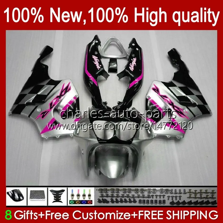 Body Bodywork For KAWASAKI NINJA ZX7R ZX750 ZX-7R ZX 7 R ZX 750 new 28HC.111 ZX 7R 96 97 98 99 00 01 02 03 rose silvery ZX-750 1996 1997 1998 1999 2000 2001 2002 2003 Fairing Kit