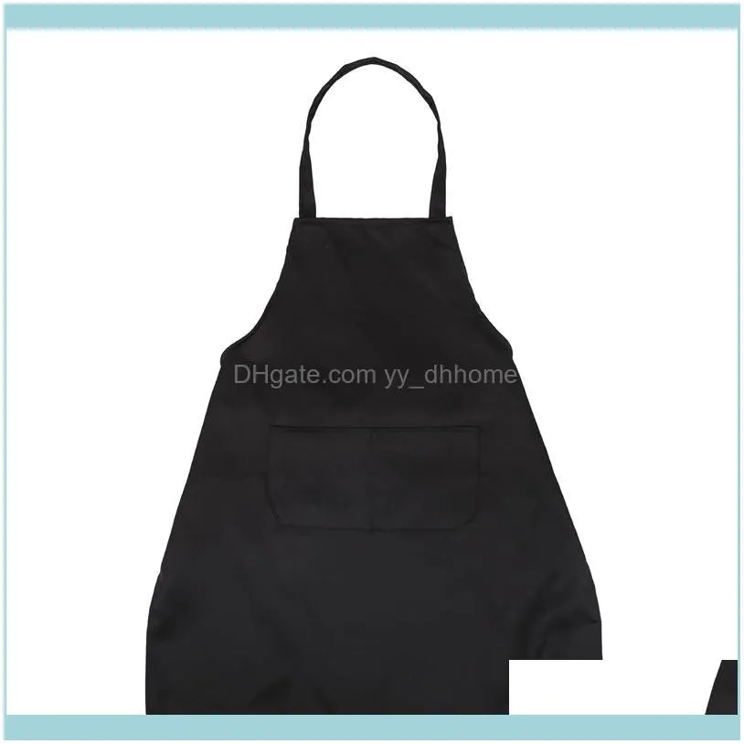 JEYL Unisex 2 Pocket Black Kitchen Apron Bib, One Size in Medium1