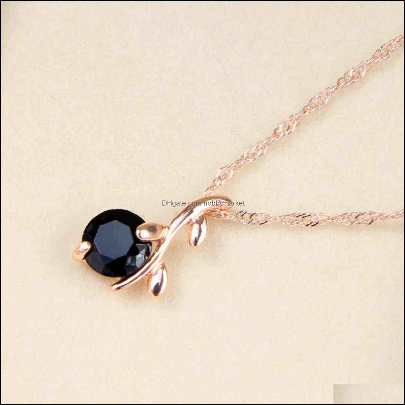 High Quality Black Cz Crystal Wedding Necklace earring ring Set Gold Color Pendant Jewlery Gift Wholesale Jewelry s