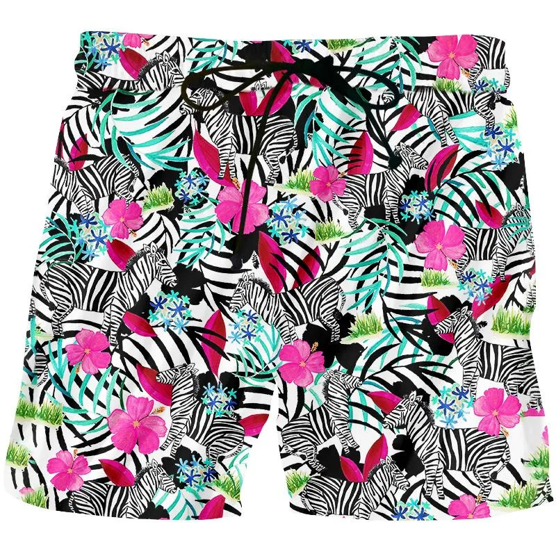 Shorts pour hommes été décontracté belle ananas et cheval impression 3d mode plage fête natation unisexe ceinture pantalon S-5XL