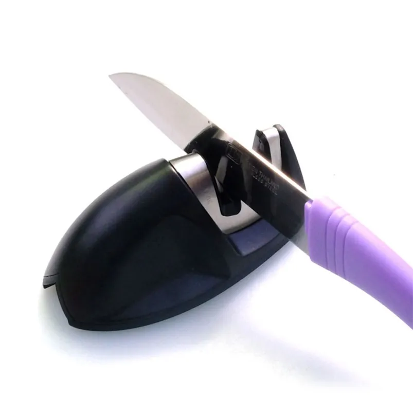 Aiguiseur de couteaux diamant deux étapes Mini Portable affûtage rapide outils de cuisine accessoires 210423