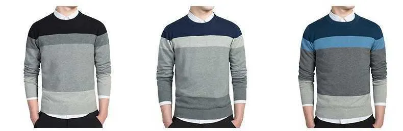 4Colors 100% Cotton mens sweaters O neck striped sweaters male pullover jersey for man MULS brand autumn winter knitwear MS203