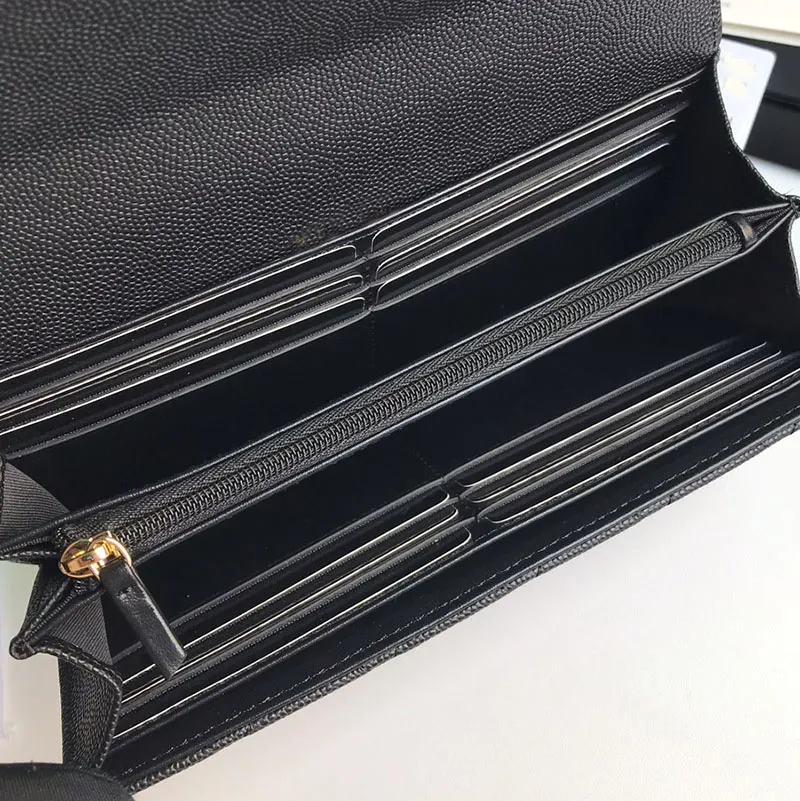 19CM Clutch Bag Caviar Leather Fashional Long Wallet