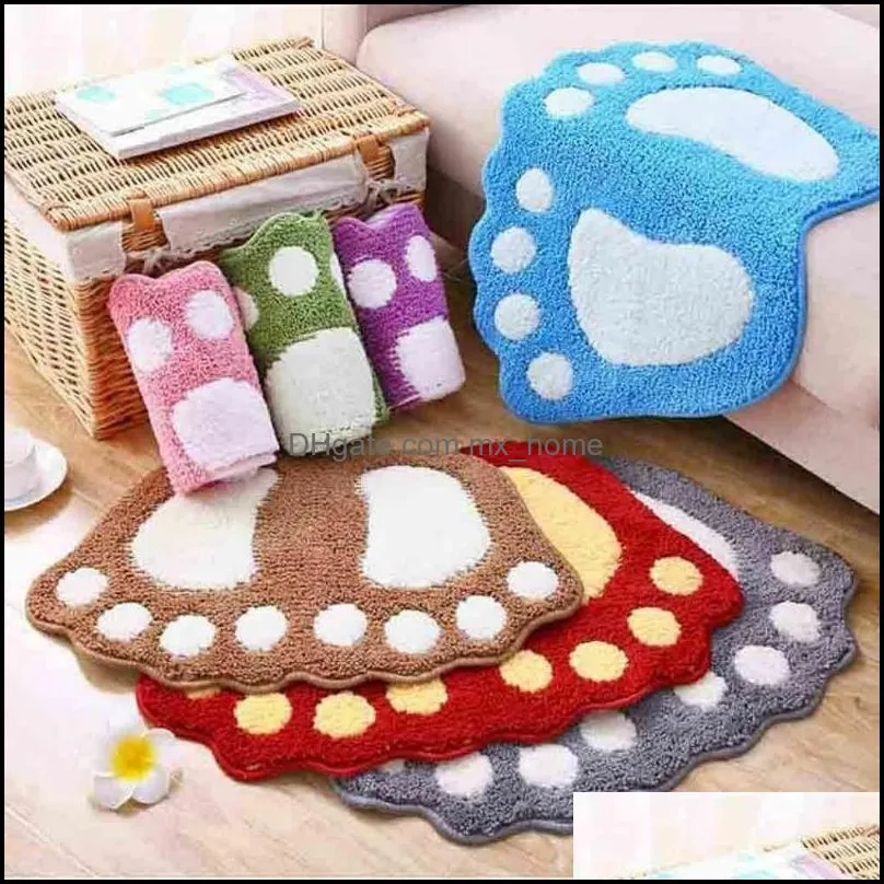 Waterproof Non-slip bathroom mats Footprint toilet bath mats Front Door indoor Outdoor Entrance Carpet Entrance1