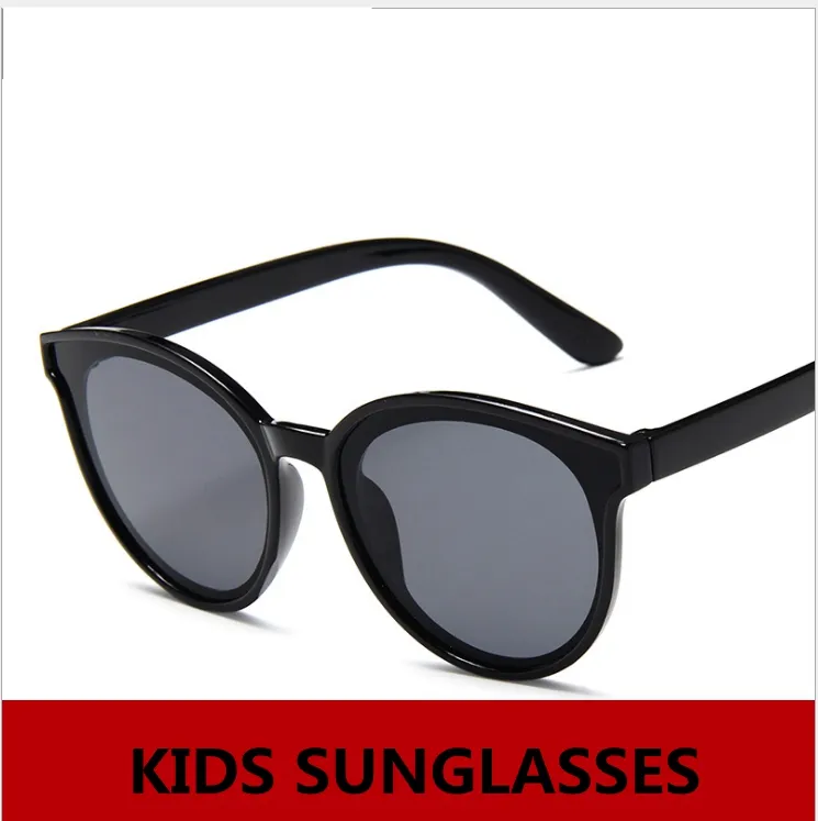 Partihandel Märke Kids Cat Eye Solglasögon Tjejer Pojkar Barnbarn Toddler Eyewares Kvadrat Solglasögon Vintage Oculos Infantil