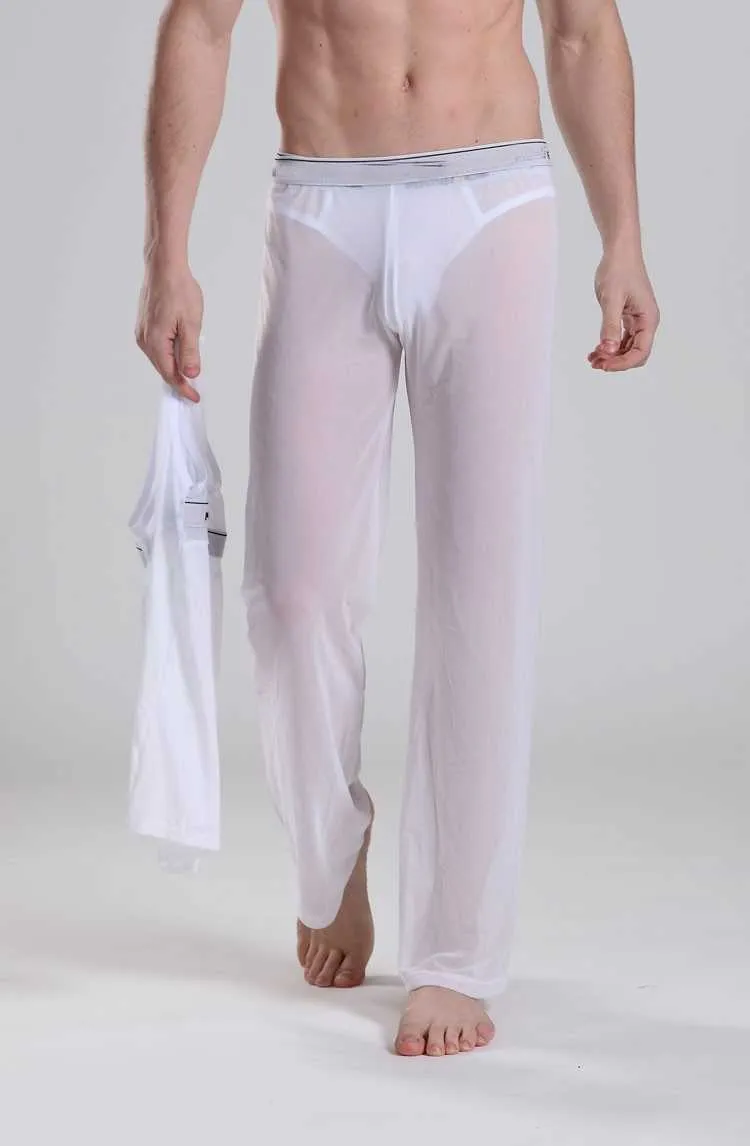 Mens see through pajama pants clearance