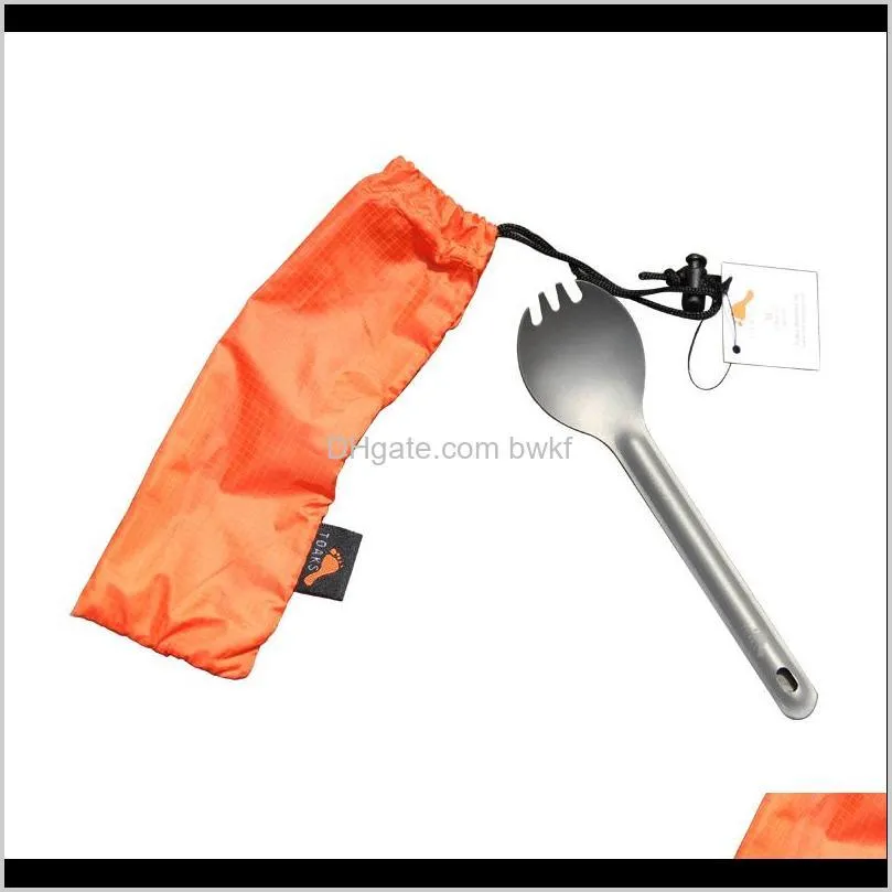 eco-friendly toaks titanium spoon fork spork household kitchen dining tableware ultralight fork 165mm slv -04 titanium new
