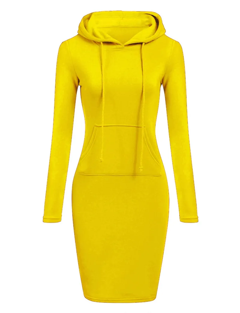 Knee length hoodie women's clearance