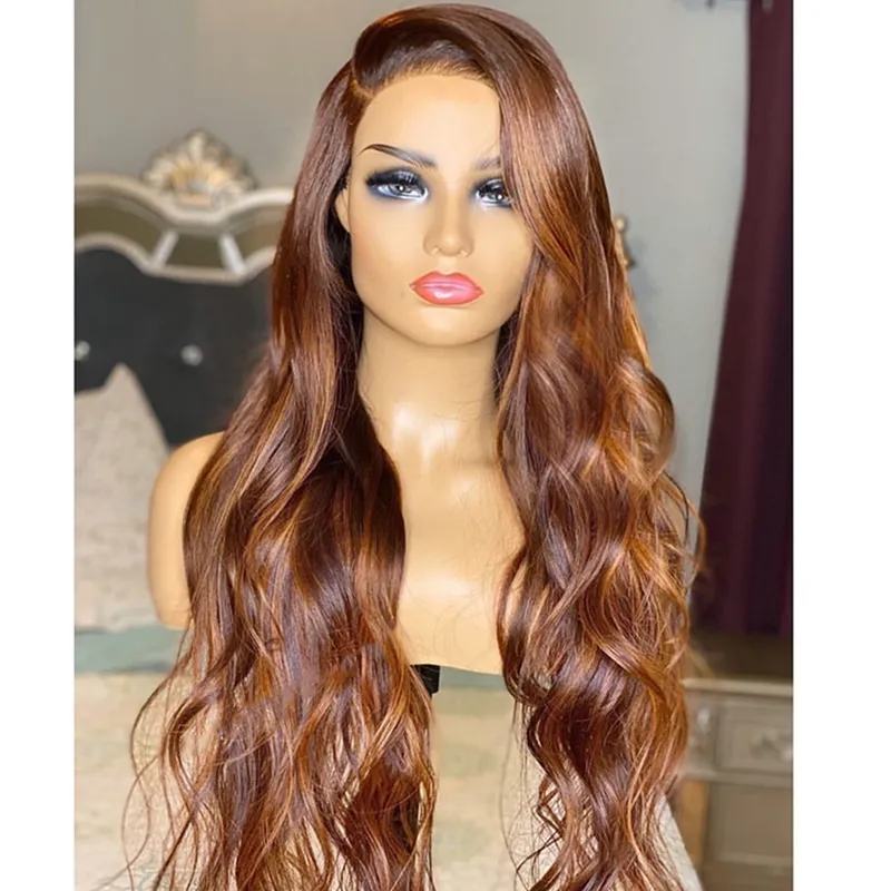 Highlight Lace Front Wig Body Wave Ombre Blonde Highlighted Wigs Preplucked Lace Wigs 4x4 Lace Closure Human Hair Wigs Colored