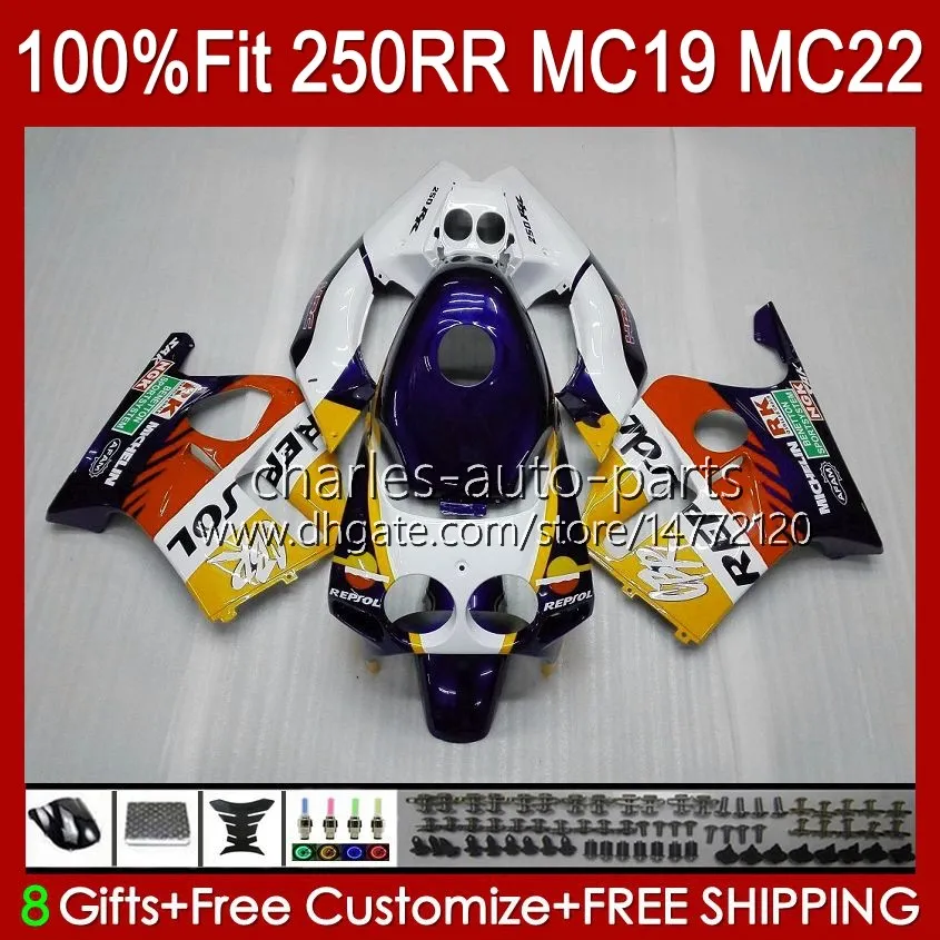 Honda CBR 250RR 250 RR CC 1988 1989 250R CB 1988 1989 250R CBR 250CC 88 89 Bodywork 112HC.175 MC19 88-89 CBR250RR CBR250 RR CC 1988-1989 OEMフェアリングキット