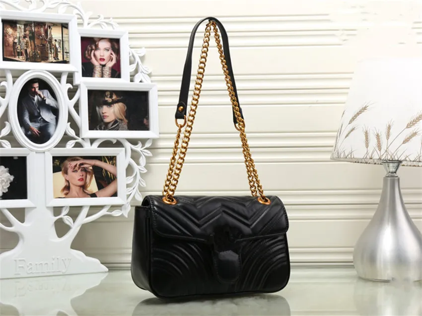 High Quality Luxury Designer Fashion Shoulder Bags Classic Leather Heart Style Gold Chain Women Handbag Tote Messenger Handbags