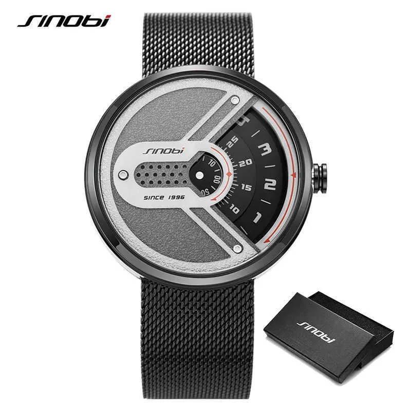 Sinobi Relogio Masculino 2021 Fashion Creative Design Orologi da uomo Smart Giradischi Orologio da polso al quarzo maschile Reloj Mujer Q0524