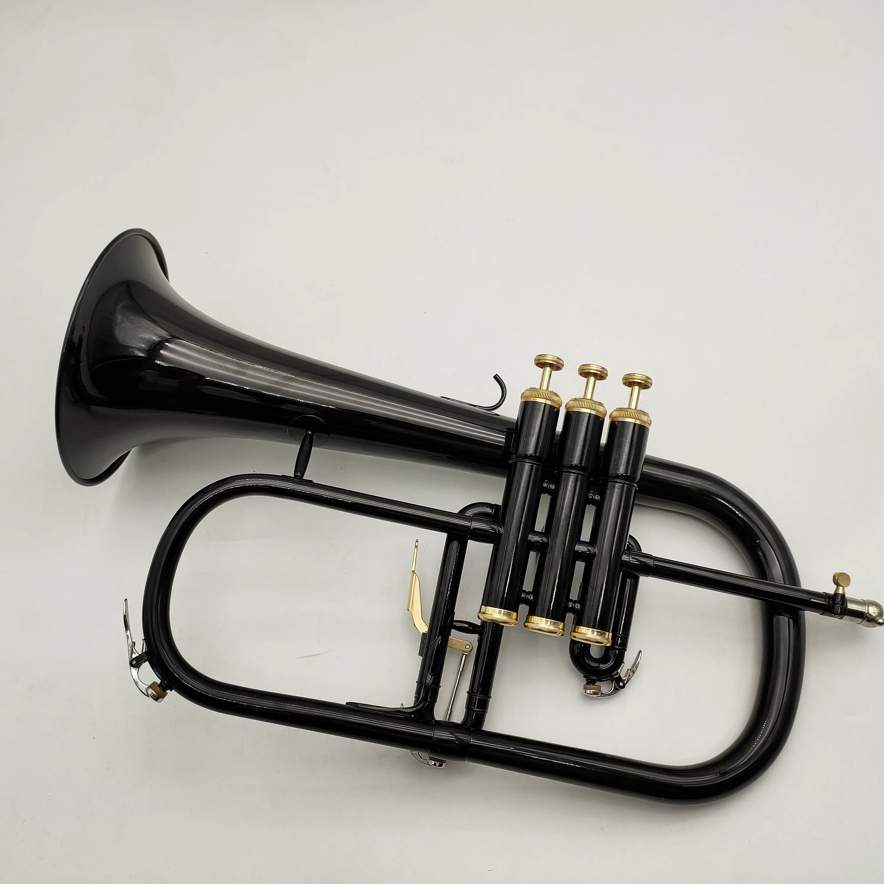 BB Tune Flugelhorn Черный Никель Позолоченный Высококачественный музыкальный инструмент Профессионал с корпусом
