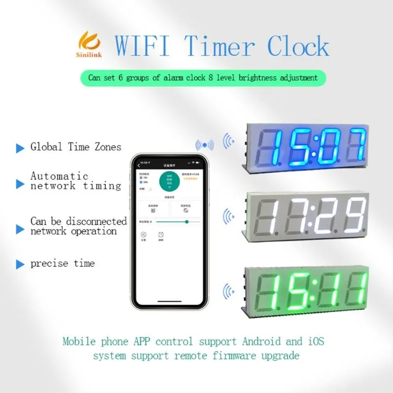 Minuteries Wifi Time Service Horloge Automatique DIY Numérique Électronique Pour