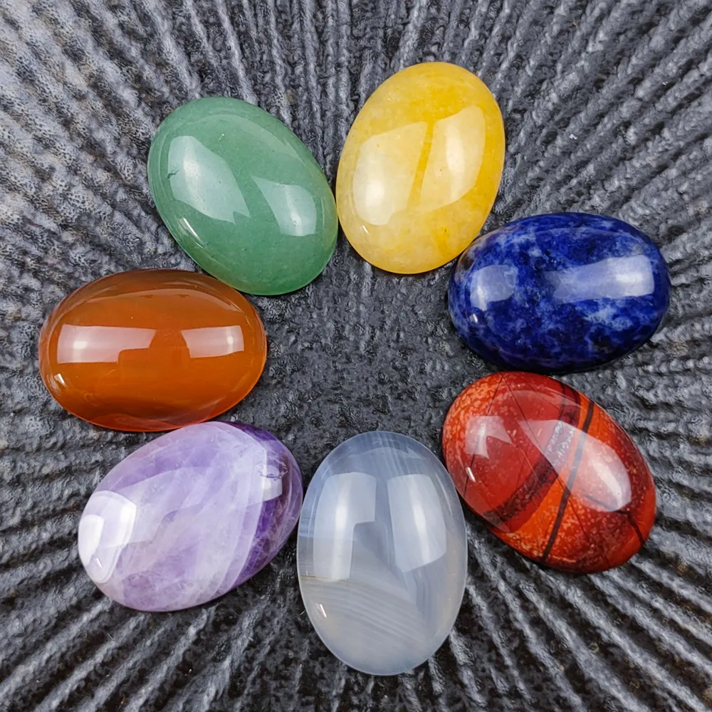 7 Chakra Healing Crystals Set - Reiki Symbols, Polished Stones for ...