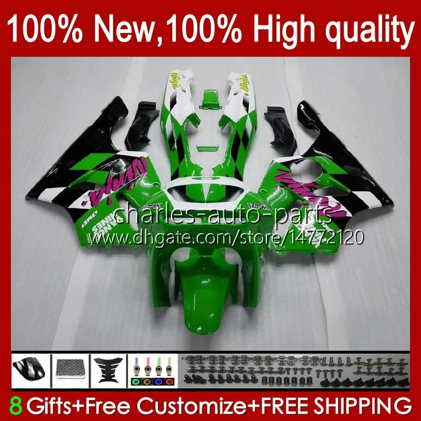 Kawasaki Ninja ZX-6R için Kodu ZX600C ZX 6R 636 600CC 600 CC 94-97 Vücut 50HC.8 Yeşil Siyah Stok ZX-636 ZX600 ZX 6 R ZX636 1994 1995 1996 1997 ZX6R 94 95 96 97 Fairing Kiti