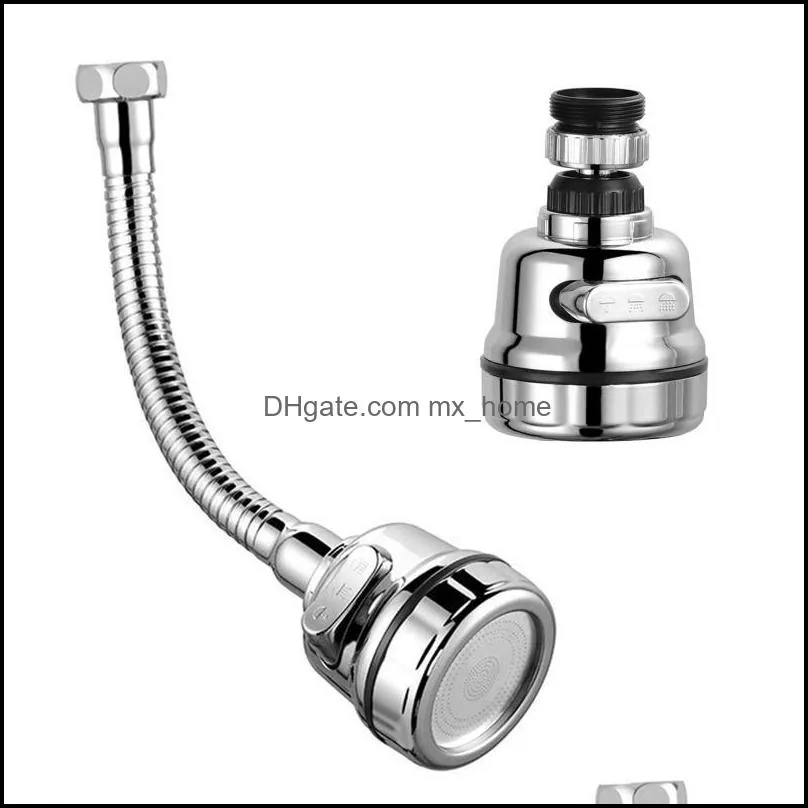 Rubinetti da cucina Docce come rubinetti da cucina per giardino domestico Rubinetto girevole a 360° in ABS Aggiungi rubinetto in acciaio inossidabile antispruzzo Doccia Filtro acqua Sp