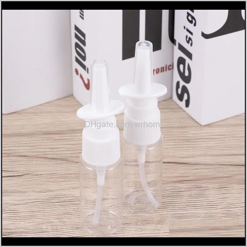 10/20pcs 15ml transparent spray bottle flat shouldered bottles nasal empty rhinitis sprayer perfume for home bathroom liquid soap