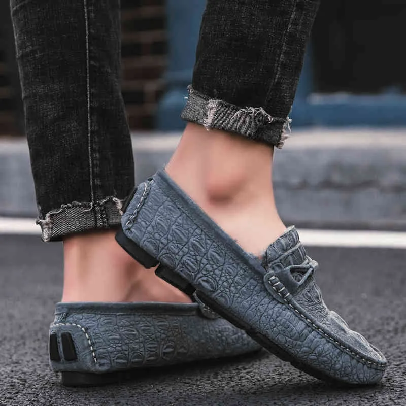 Dress Shoes Mocasines De Hombre Winter Plush Men Flats Slip On