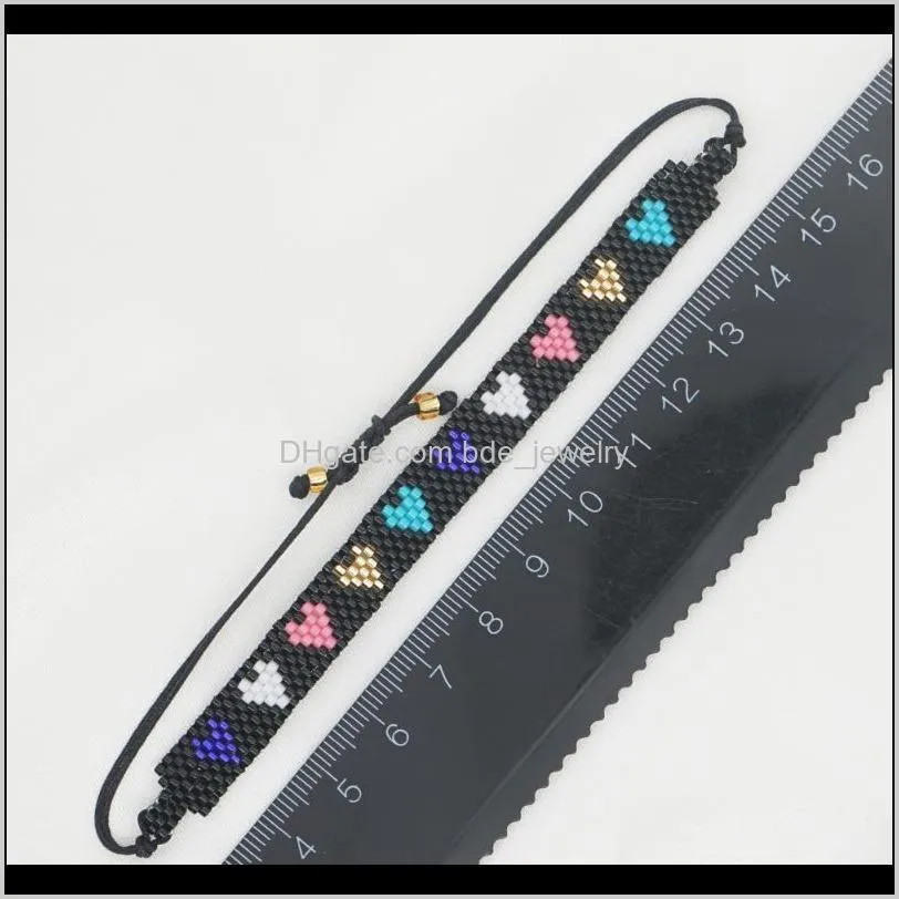 heart women`s bracelet pulsera friendship gift jewelry miyuki woven bracelets women wholesale deals with shipping