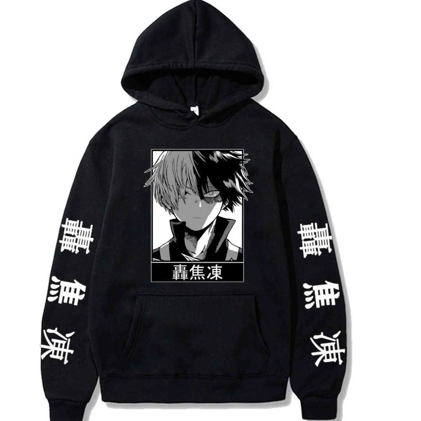 Anime Hoodie My Hero Academia Lange Mouw Heren Dames Zweat Hoodie Harajuku Pullover Y211118