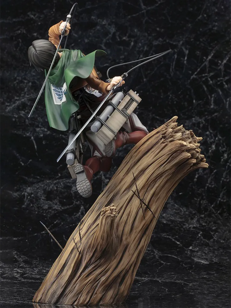 Anime Attaque sur Titan Artfx J Levi Renewal Package Ver. PVC Action Figure Anime Figure Modèle Jouets Collection Poupée Cadeau X0522