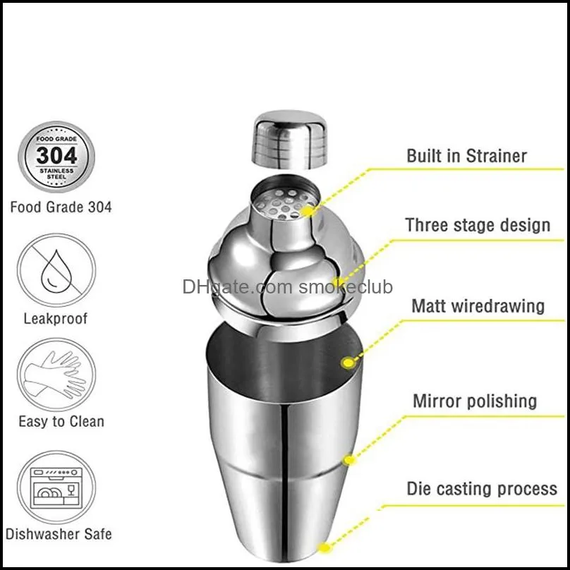 Kitchen tool Stainless Steel Cocktail 550ML Mixer Wine Martini