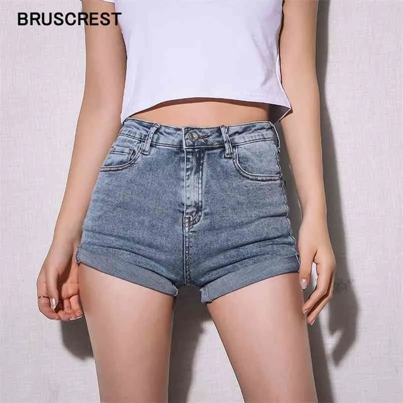 Sexy Korean High Waisted Tight Denim Shorts Womens For Women Blue