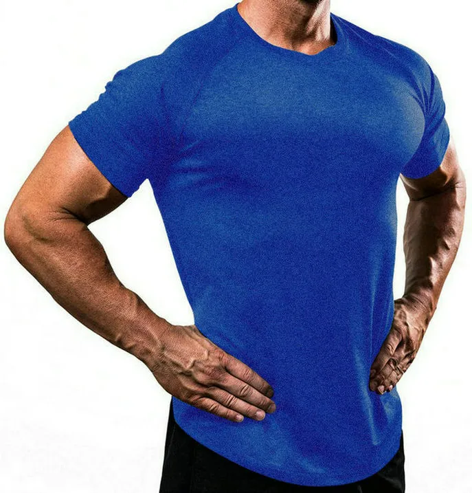 201 hommes printemps sport haut maillots t-shirts été à manches courtes Fitness t-shirt coton hommes vêtements sport t-shirt