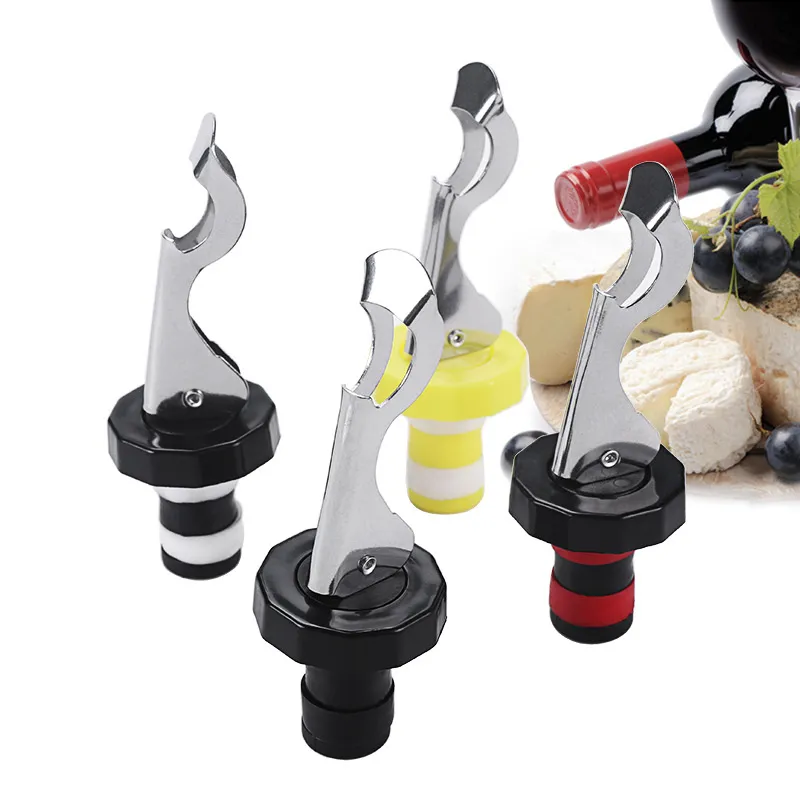 Wine Bottle Corkscrew Opener Stainless Steel Wine Keep Fresh Sealed and leak-proof Stopper