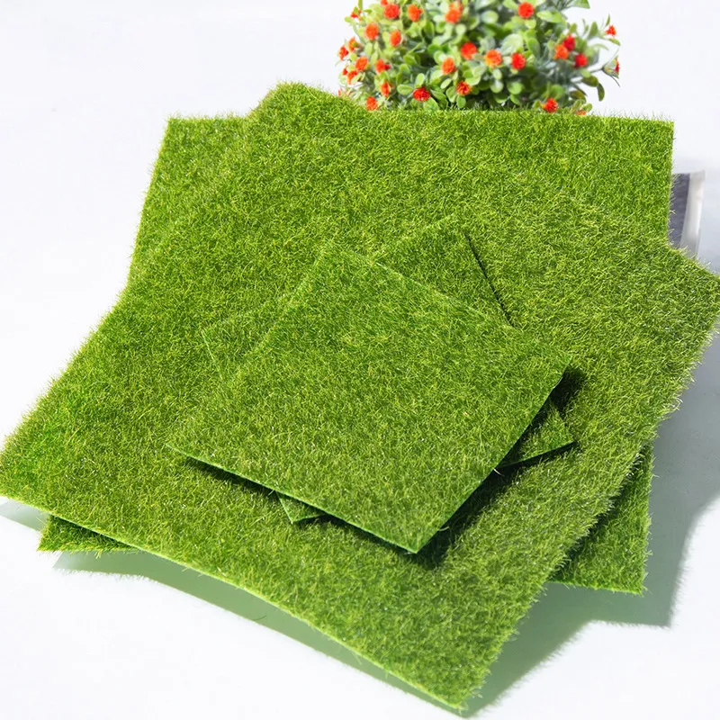 1Pcs 15cm/30cm Artificial Grassland Party Supplies Simulation Moss Lawn Turf Fake Green Grass Mat Carpet DIY Micro Landscape Home Floor Decor 20220110 Q2