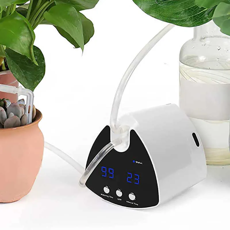 Sistema di irrigazione delle piante Regolatore di irrigazione del giardino interno Dispositivo di irrigazione automatico Kit di irrigazione a goccia per serra Bonsai 210610