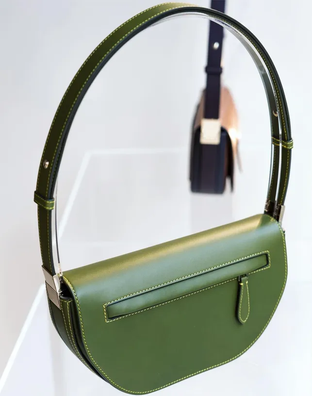 OLYMPIA Handbags mens womens bags for women handbag 2023 latest shoulder bag semicircle shape wide strap