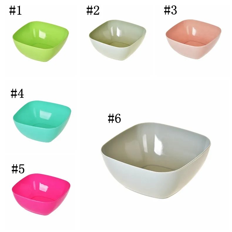 Wholesale Bowls Food Grade Plastic Square Salad Melon Fruit Plate Small Snack Candy Dish Dried Bowl ZWL183