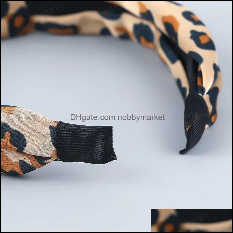 Fashion Sexy Leopard Print Printing and Dyeing Fabric Headband Party Trendy Hair Accessories for Women