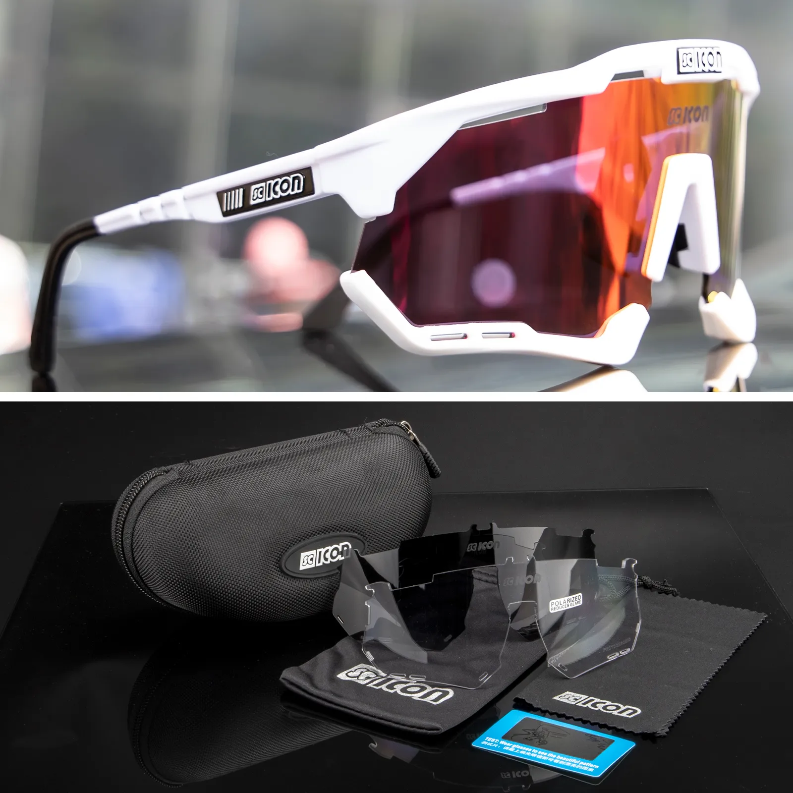 Gafas de sol polarizadas al aire libre Protección de seguridad Gafas UV400 Gafas de ciclismo Bicicleta Gafas de pesca Hombres Mujeres Bicicleta de carretera A prueba de viento223A