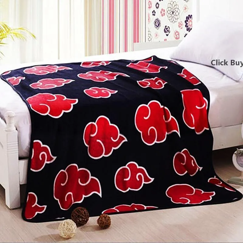 Blankets 150 *120cm Red Cloud Anime Blanket Plush Velvet Warm Decoration Soft Bed Home Throw Sofa Kid Adult Gifts \