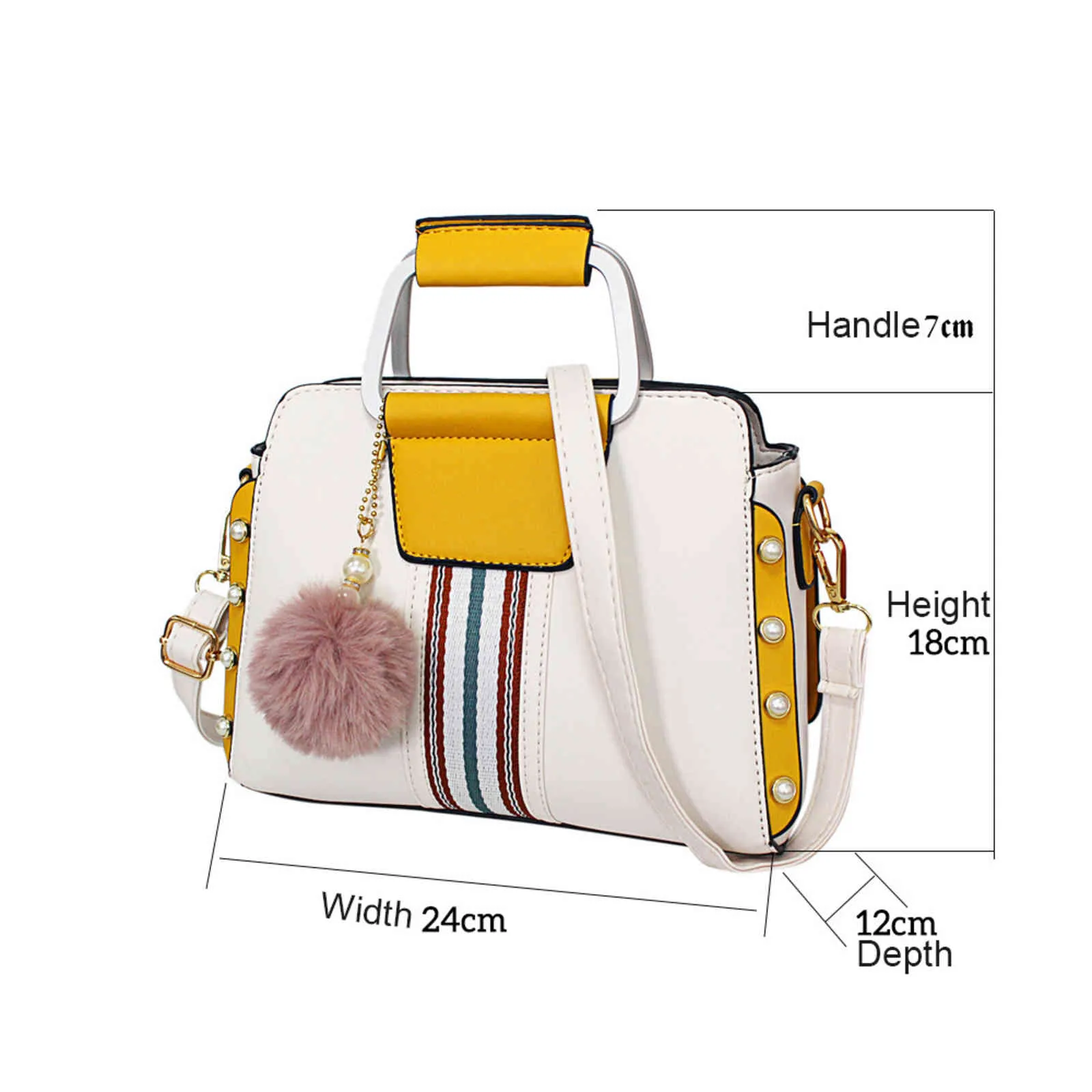 أزياء ladi حقيبة يد المرأة المحمولة حقيبة يد متنزاه لون crossbody المرأة Handbag3Qad