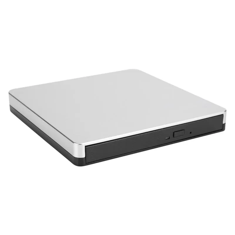 Övriga klockor Tillbehör USB3.0 DVD Writer Aluminium Shell Externa optiska enheter för skrivbordsbook dator (silver
