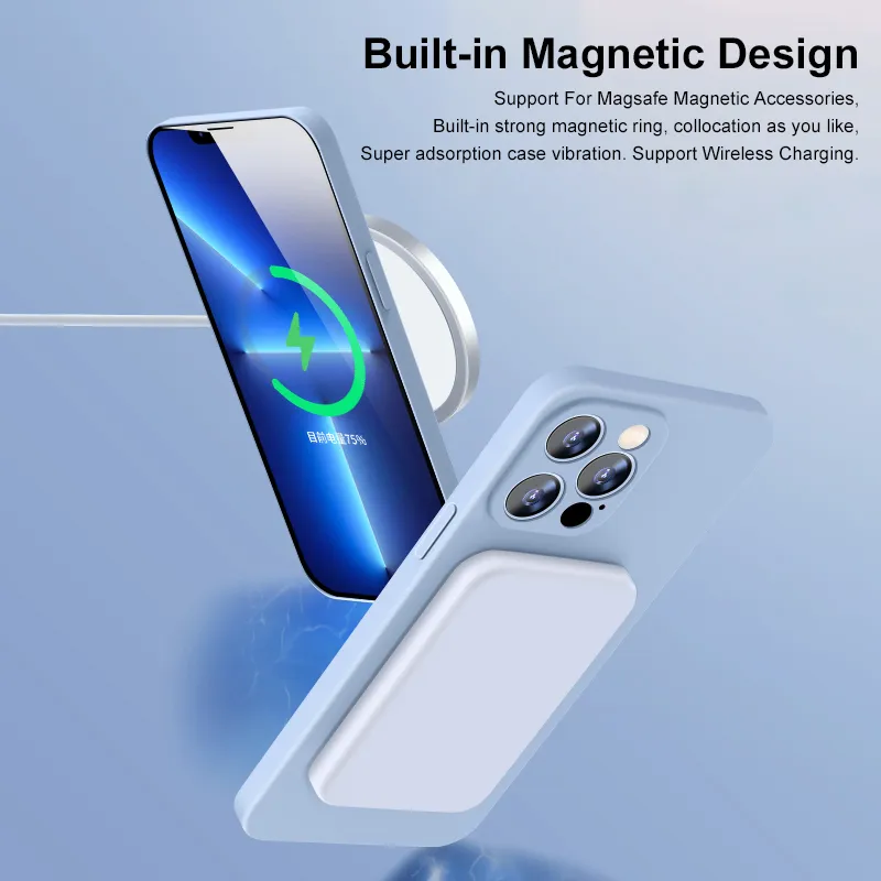 For iPhone 11 12 13 pro max mini Magsafe Magnetic Wireless Charging Case