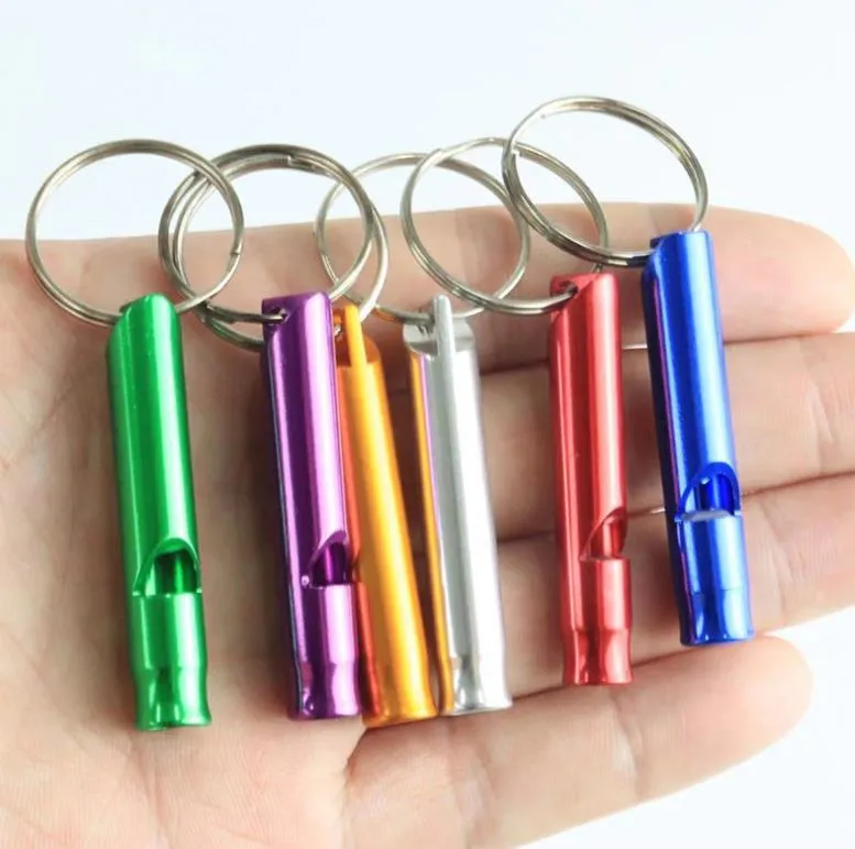 Aluminum Emergency Survival Whistle Keychain For Camping Hiking Outdoor Sport EDC Tools Multifunctional Training whistle