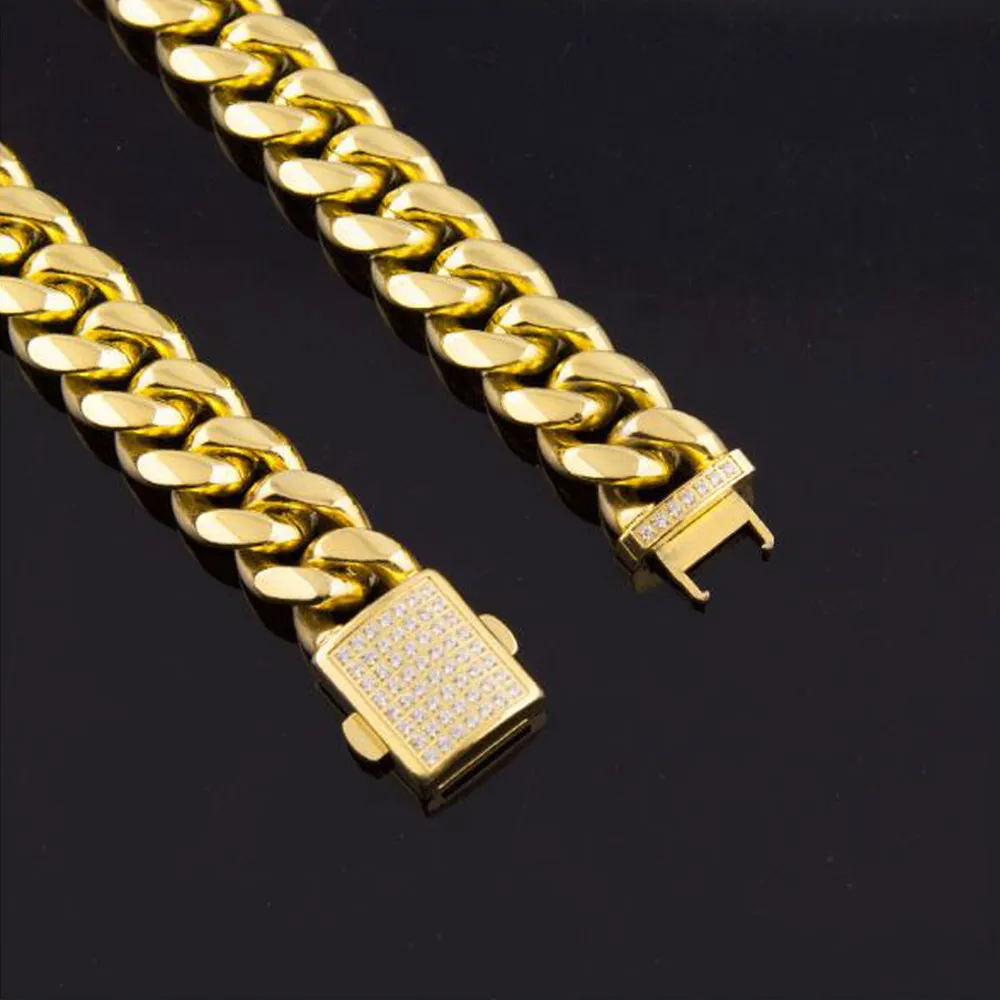 18k Gold Plated 316L Stainless Steel Cuban Chain - 10mm