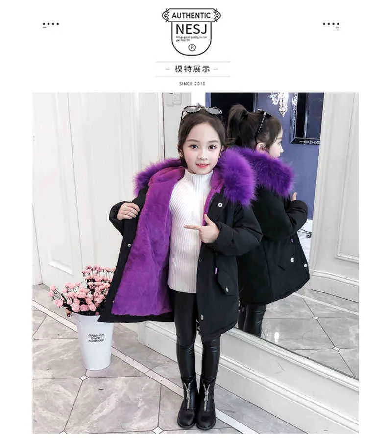 Parka Homme Doublée polaire Capuche amovible fausse fourrure Manches