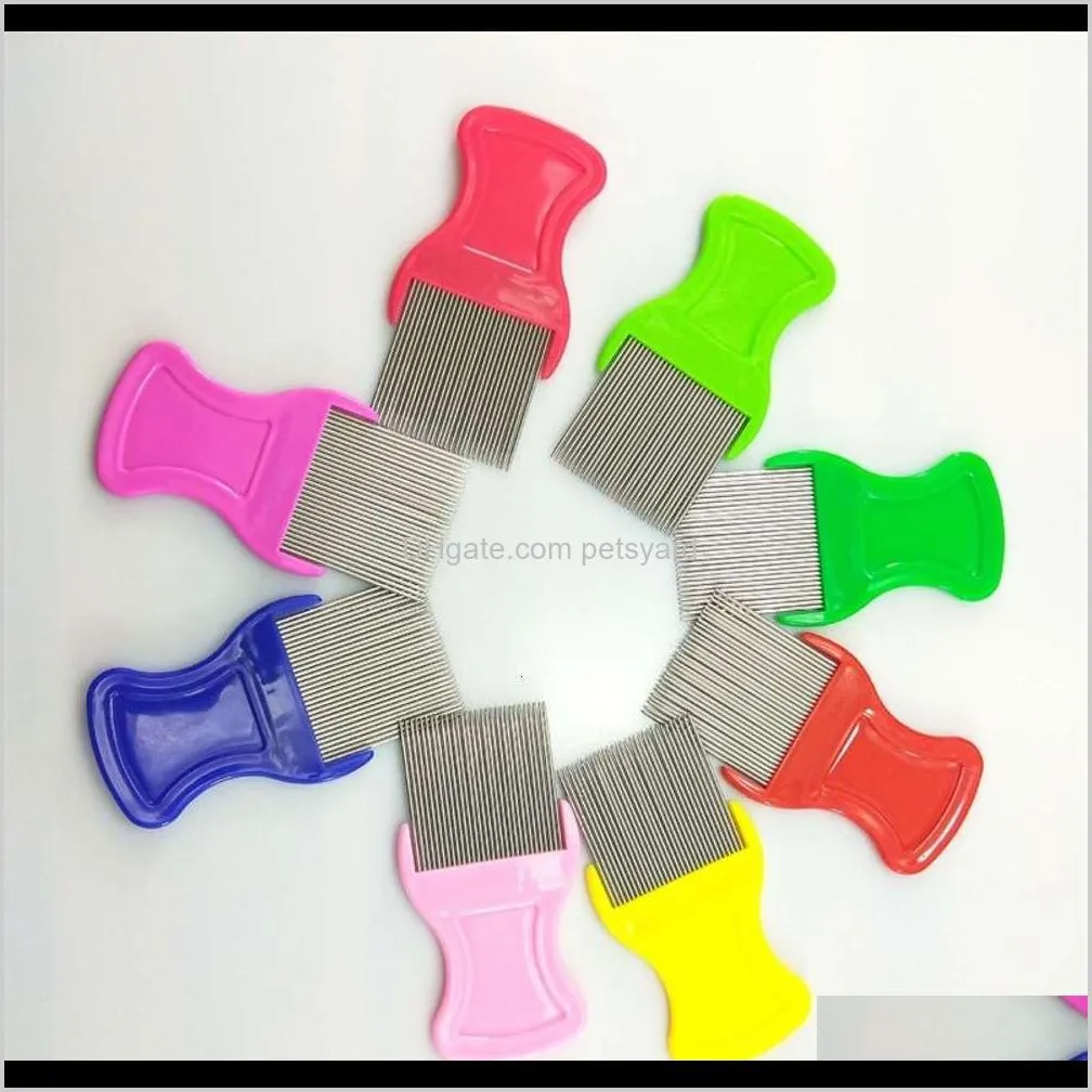 pets comb for nits lice pocket pet grooming comb get rid of flea lice pin comb dog cat hair shedding supplies grooming tool