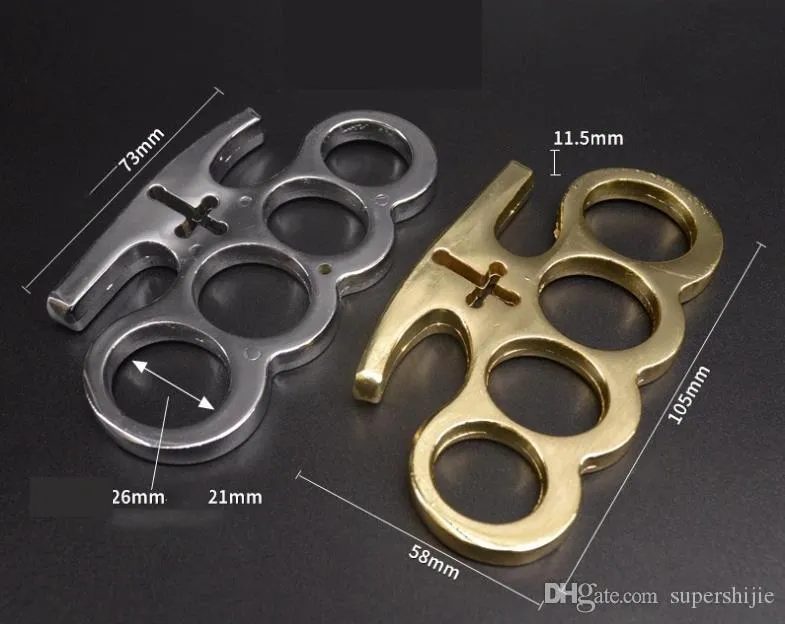 Cross Metal Knuckle Duster Four Finger Tiger Fist Buckle Security Defense Tiger Ring Buckle Self-defense EDC Tool