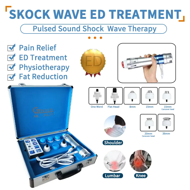 Andere schoonheidsapparatuur Pneumatische schokgolftherapieapparatuur Schokgolfmachine ESWT Fysiotherapie Knie Backpijn Relief Cellulites Verwijdering CE#009